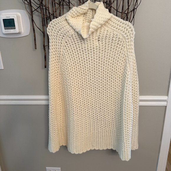 Cream Turtleneck Poncho, Anthropologie - Picture 4 of 7